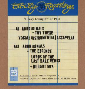 Aboriginals - Special Brew - Heavy Loungin' EP Pt. 2