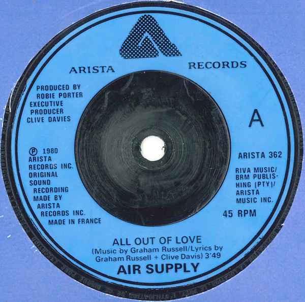 Air Supply - All Out Of Love