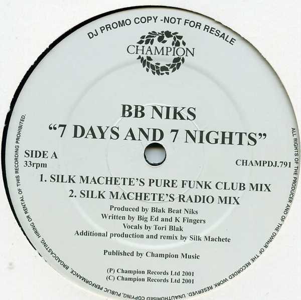 Blak Beat Niks - 7 Days And 7 Nights