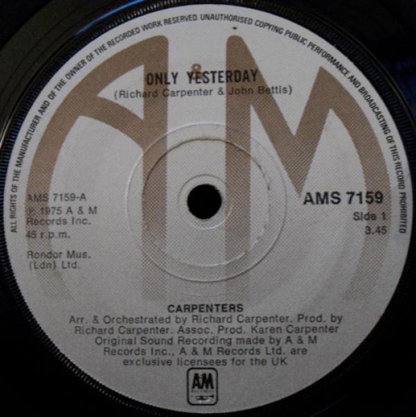 Carpenters - Only Yesterday