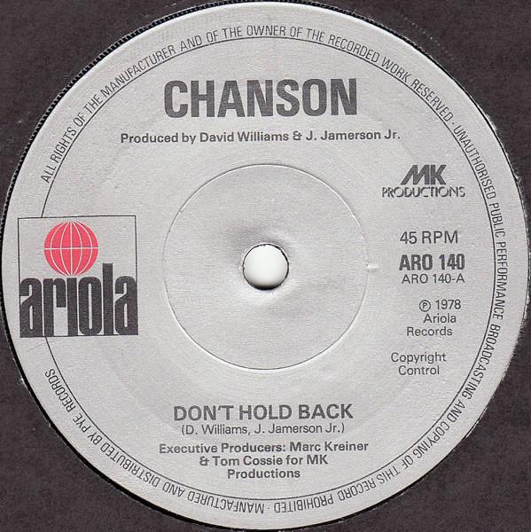 Chanson - Don't Hold Back