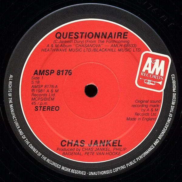 Chas Jankel - Questionnaire