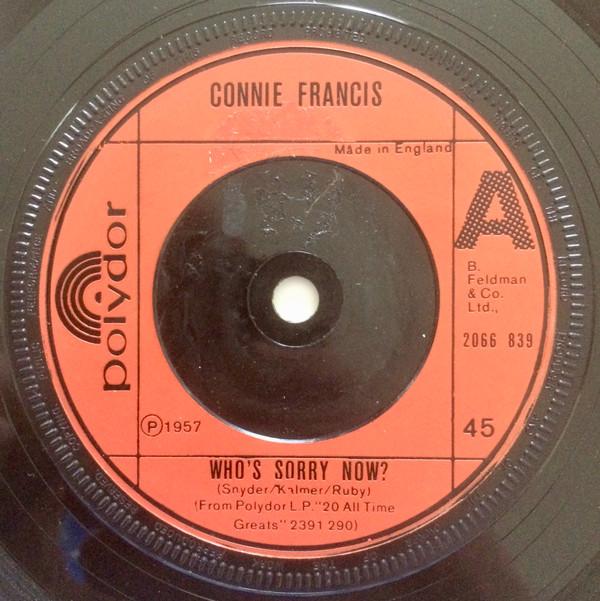 Connie Francis - Who's Sorry Now? / Lipstick On Your Collar