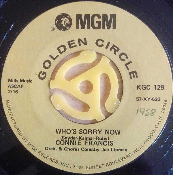Connie Francis - Who's Sorry Now / You Were Only Fooling