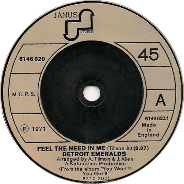 Detroit Emeralds - Feel The Need In Me