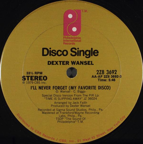 Dexter Wansel - I'll Never Forget (My Favorite Disco)