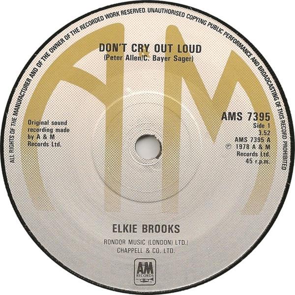 Elkie Brooks - Don't Cry Out Loud / Got To Be A Winner