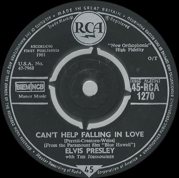 Elvis Presley, The Jordanaires - Can't Help Falling In Love