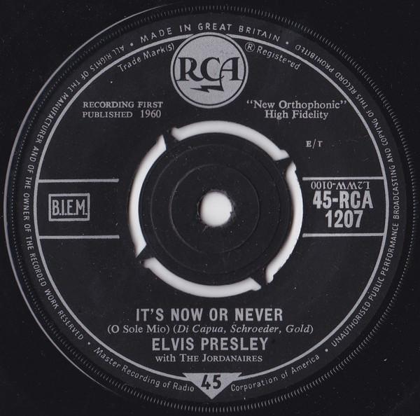 Elvis Presley, The Jordanaires - It's Now Or Never (O Sole Mio)