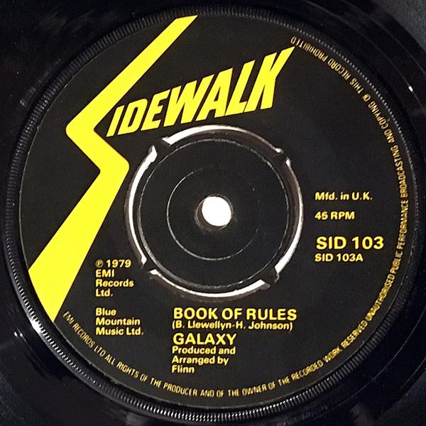 Galaxy (6) - Book Of Rules / Disco Boogie