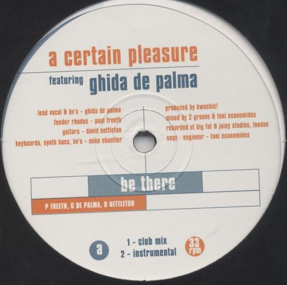 Guida De Palma, A Certain Pleasure - Be There