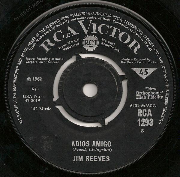 Jim Reeves - Adios Amigo / A Letter To My Heart