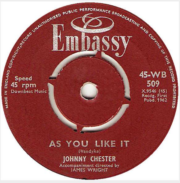 Johnny Chester (2) - As You Like It / Last Night Was Made For Love