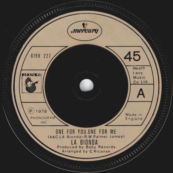 La Bionda - One For You One For Me