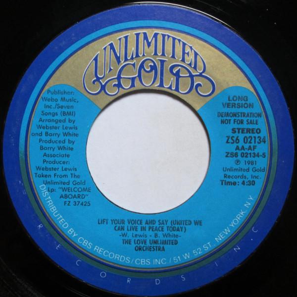 Love Unlimited Orchestra - Lift Your Voice And Say (United We Can Live In Peace Today)