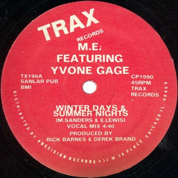 M. E., Yvonne Gage - Winter Days & Summer Nights