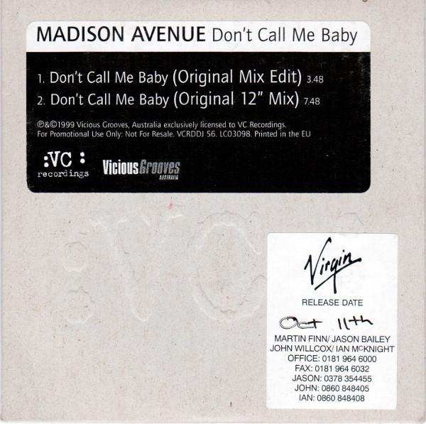 Madison Avenue - Don't Call Me Baby