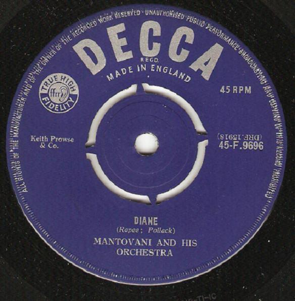Mantovani And His Orchestra - Diane / Charmaine
