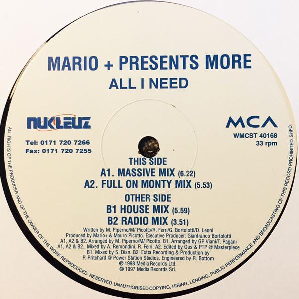Mario Più, More  - All I Need