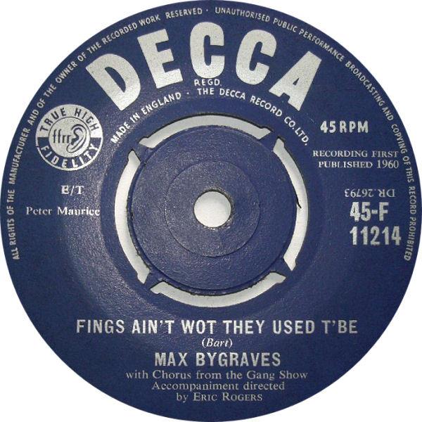 Max Bygraves - Fings Ain't Wot They Used T'Be