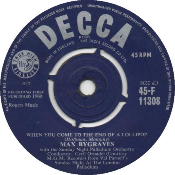 Max Bygraves - When You Come To The End Of A Lollipop