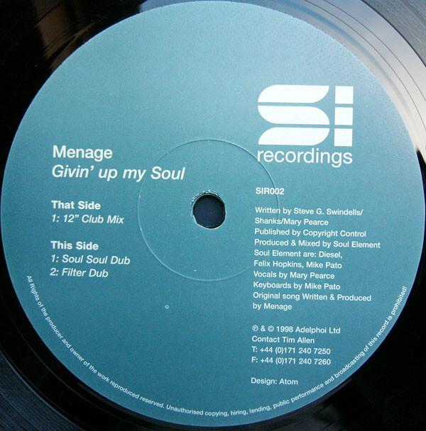 Menage - Givin' Up My Soul