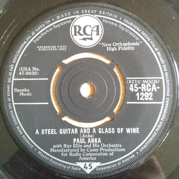 Paul Anka - I Never Knew Your Name / A Steel Guitar And A Glass Of Wine