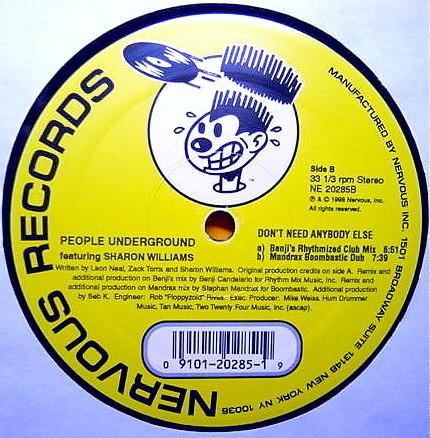 People Underground, Sharon Williams - Don't Need Anybody Else