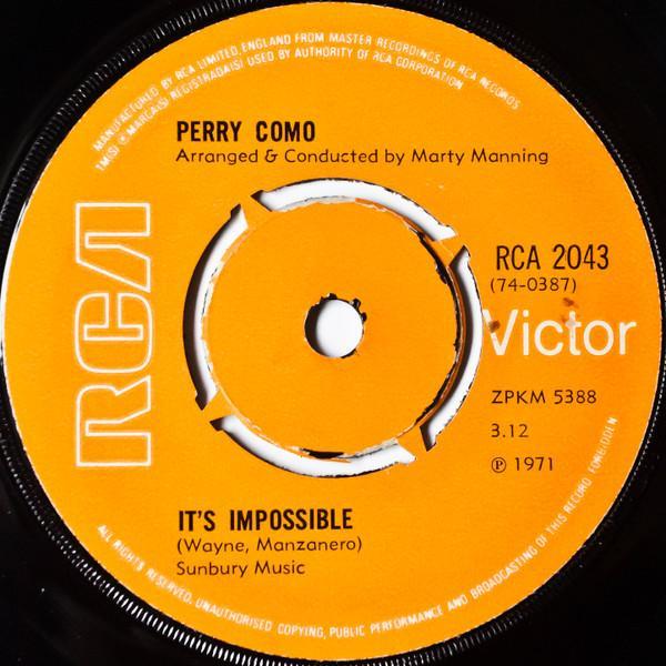 Perry Como - It's Impossible / Long Life, Lots Of Happiness