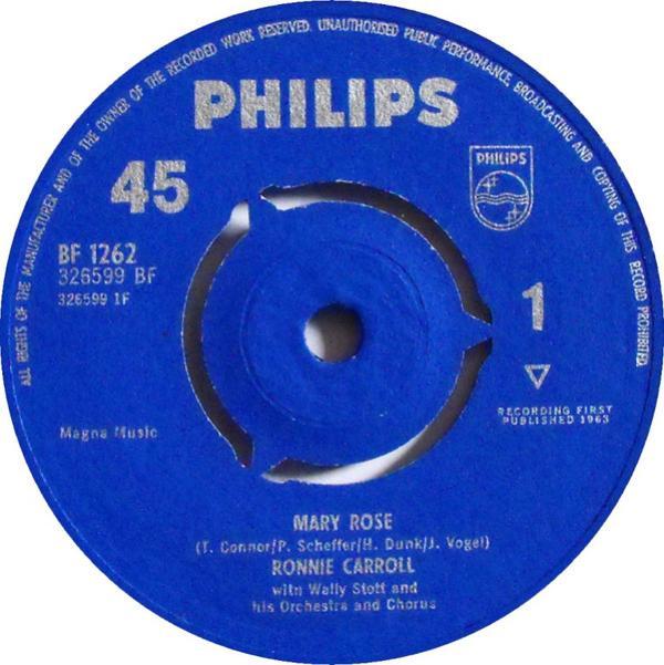Ronnie Carroll, Wally Stott And His Orchestra And Chorus - Mary Rose