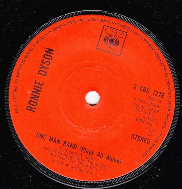 Ronnie Dyson - One Man Band (Plays All Alone) / I Think I'll Tell Her