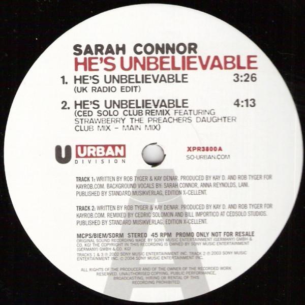 Sarah Connor - He's Unbelievable