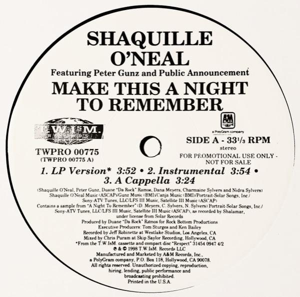 Shaquille O'Neal, Peter Gunz, Public Announcement - Make This A Night To Remember