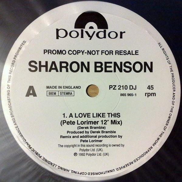 Sharon Benson - A Love Like This