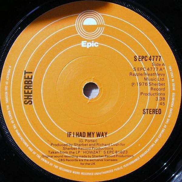 Sherbet - If I Had My Way