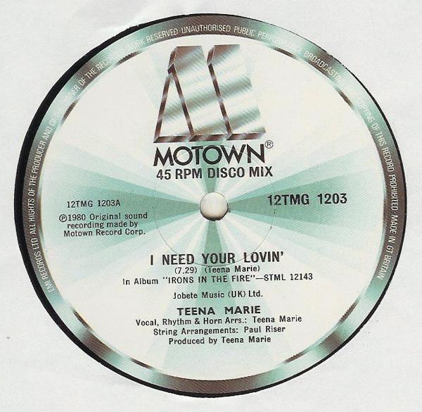 Teena Marie - I Need Your Lovin'