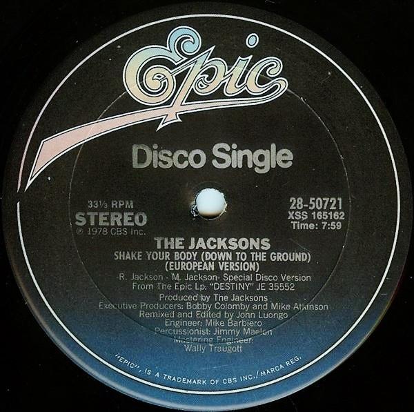 The Jacksons - Shake Your Body (Down To The Ground) (European Version)