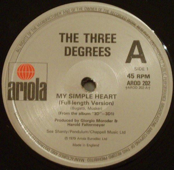 The Three Degrees - My Simple Heart / Hot Summer Night