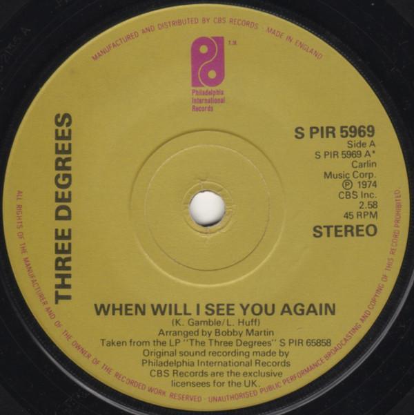 The Three Degrees - When Will I See You Again
