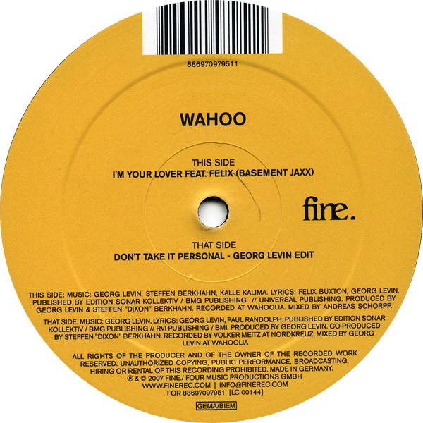 Wahoo - I'm Your Lover / Don't Take It Personal