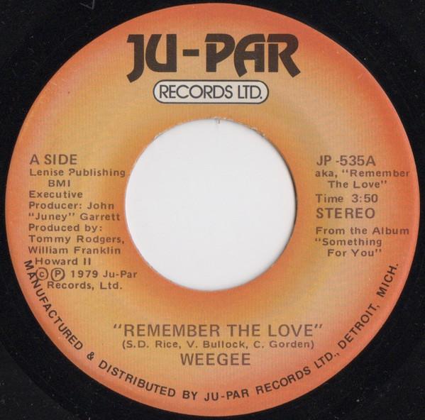 Wee Gee - Remember The Love